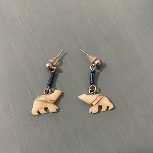 Polar bear earrings